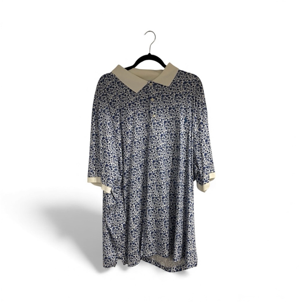 Floral Blue and Cream Dress